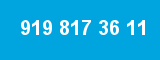 919 817 36 11 919 817 36 11